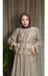Elegance Kolları Bağlamalı Etekli Takım - Taş Rengi