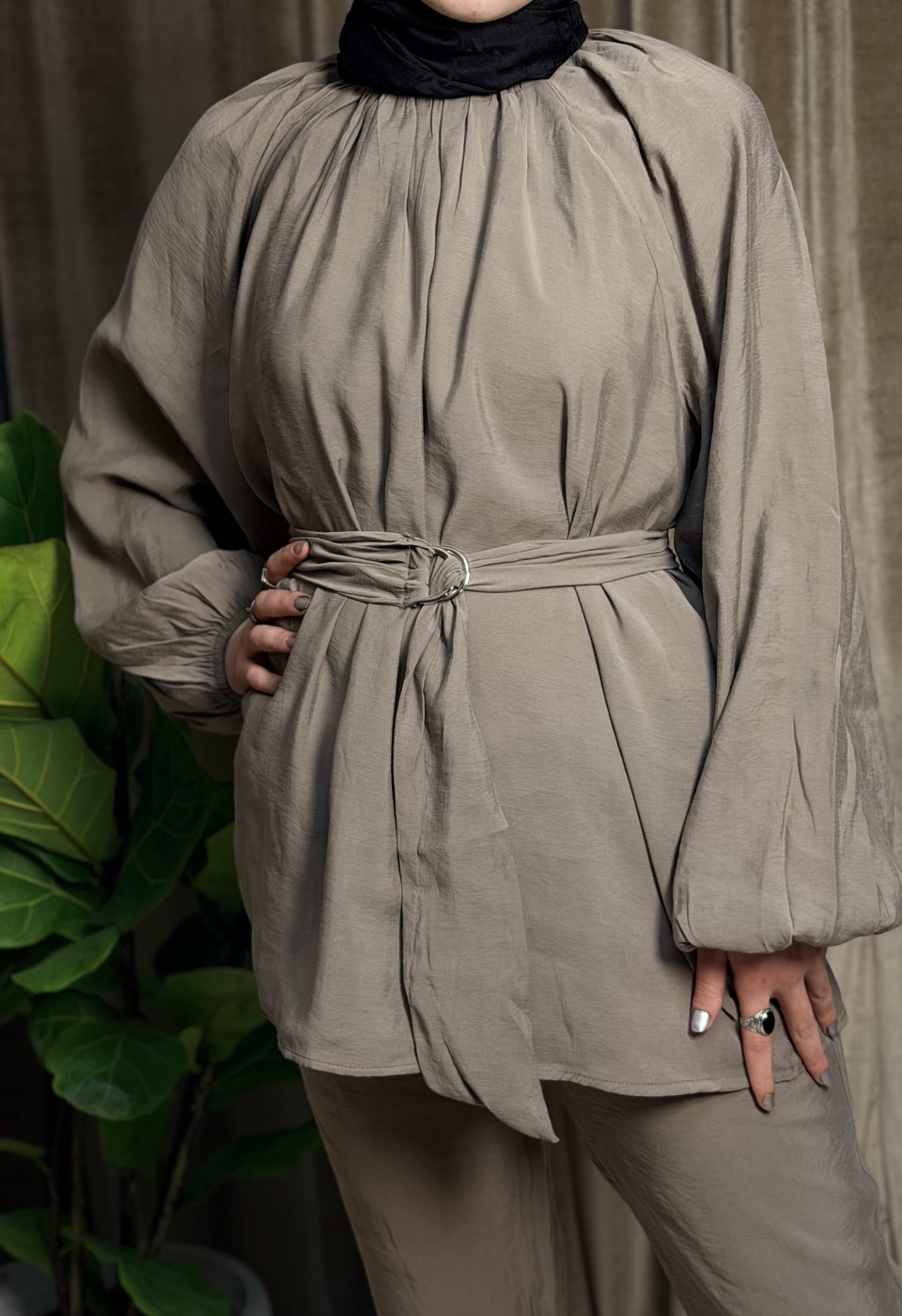 Arvenya Modal kumaş tokalı takım.