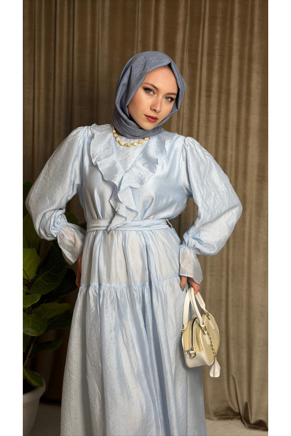 Bonavias volan yaka detaylı elbise