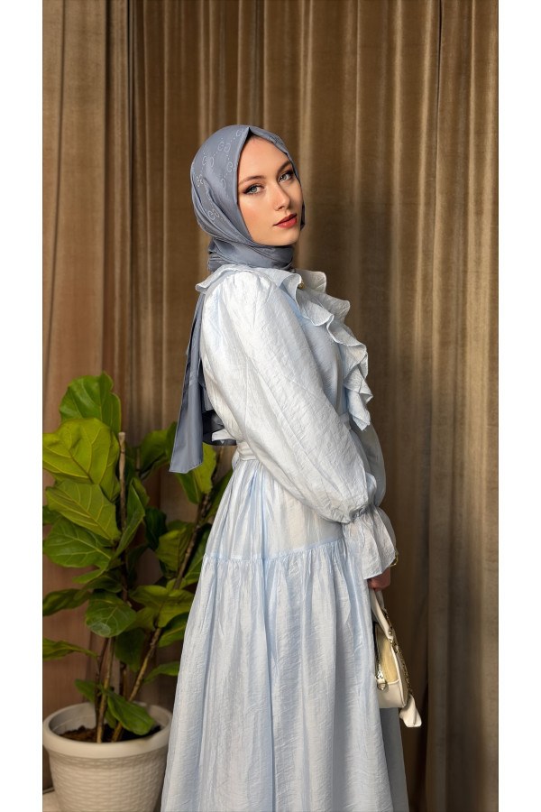 Bonavias volan yaka detaylı elbise