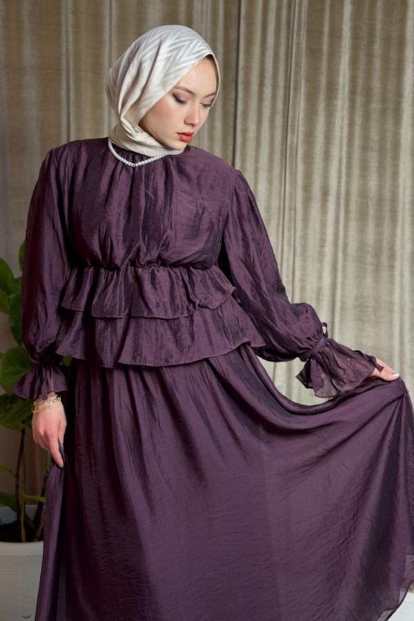 Elegance Kolları Bağlamalı Etekli Takım