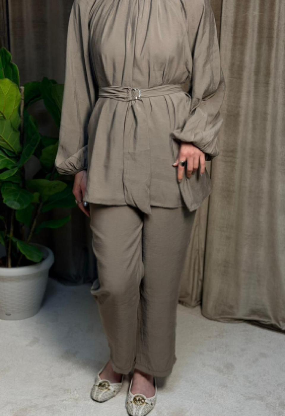 Arvenya Modal kumaş tokalı takım.